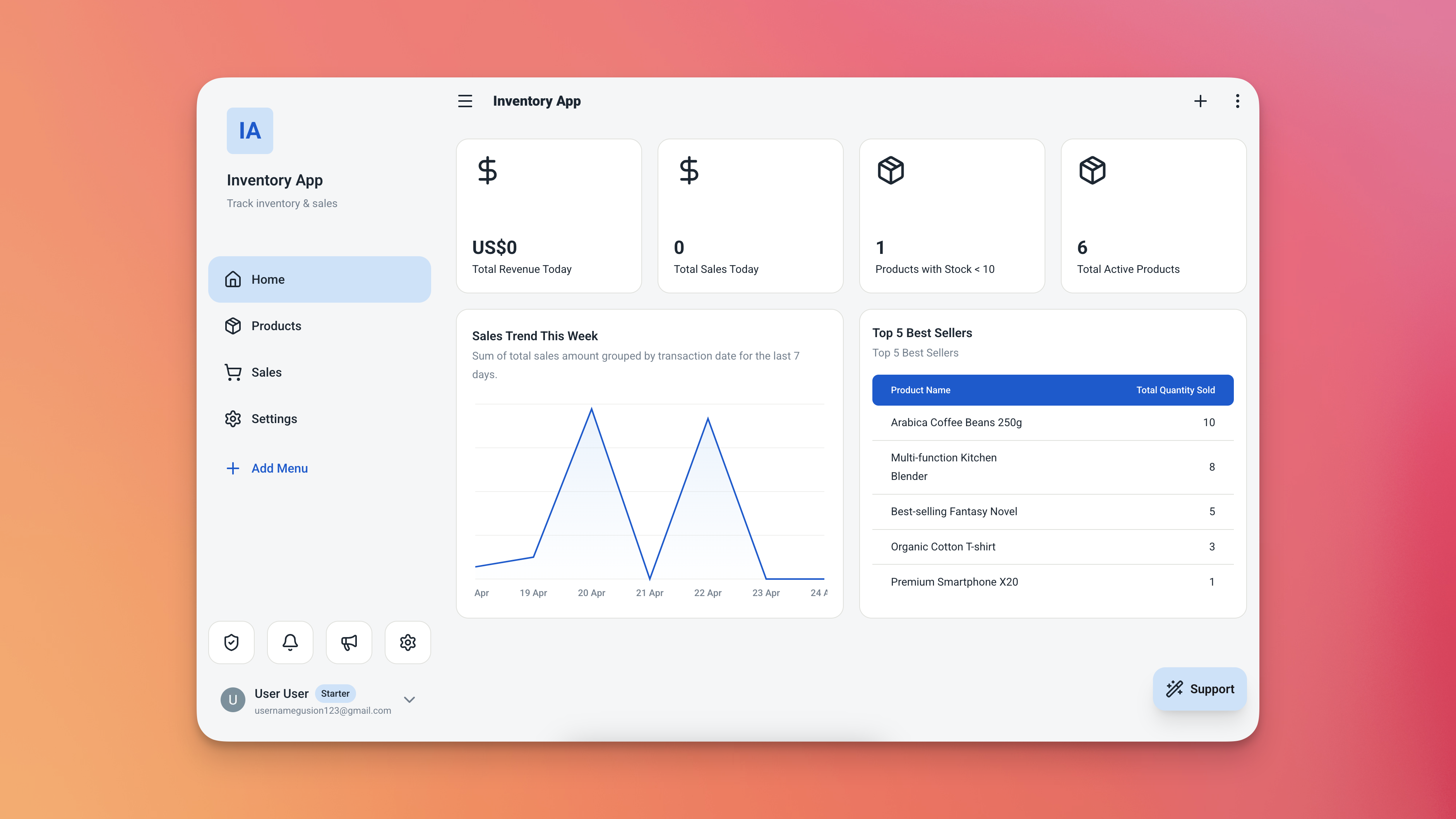 Ambisius fully self-contained app showing data, logic, and interface all in one platform with no external connections needed