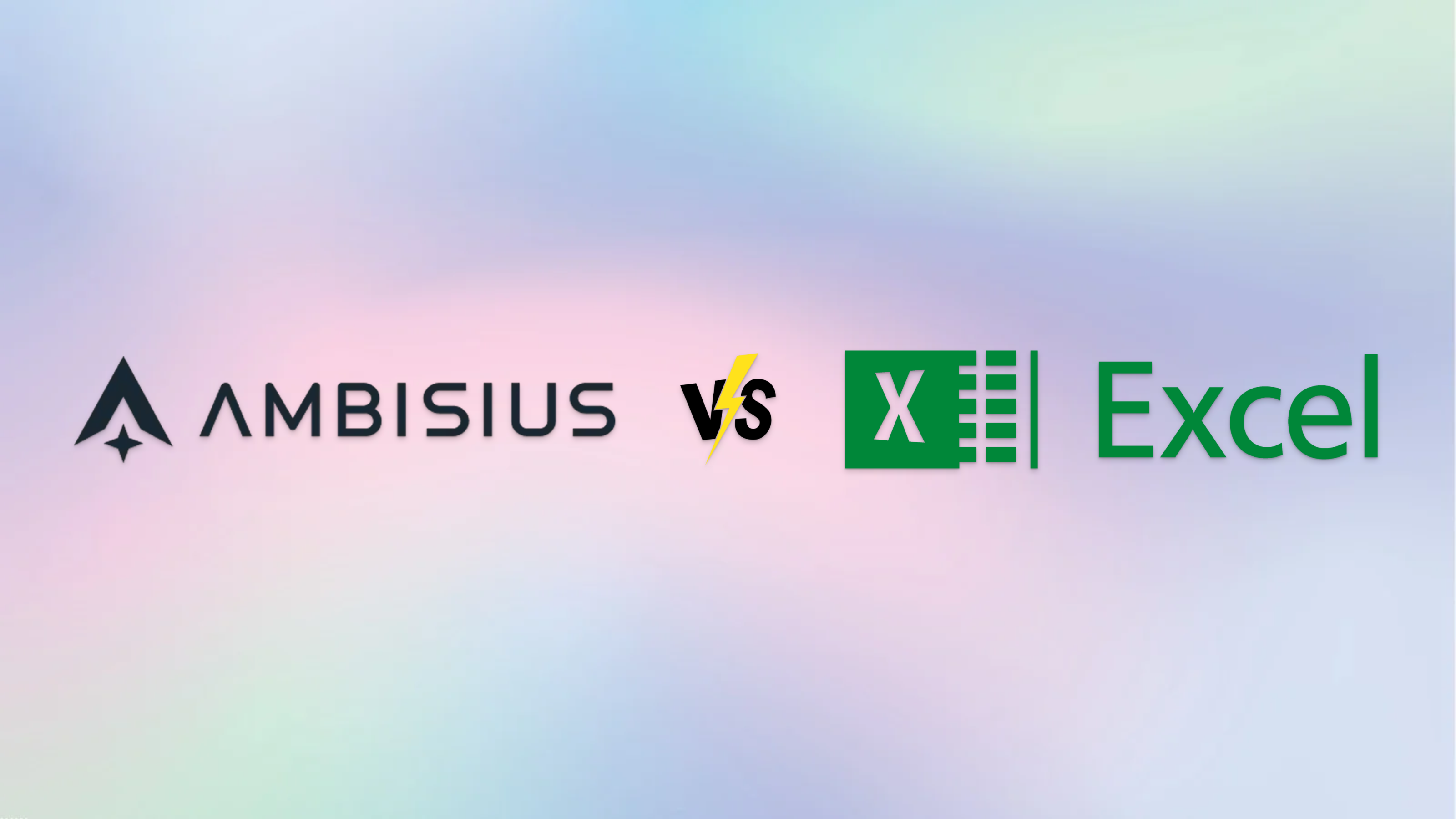 Ambisius vs Microsoft Excel comparison — logo lockup side by side