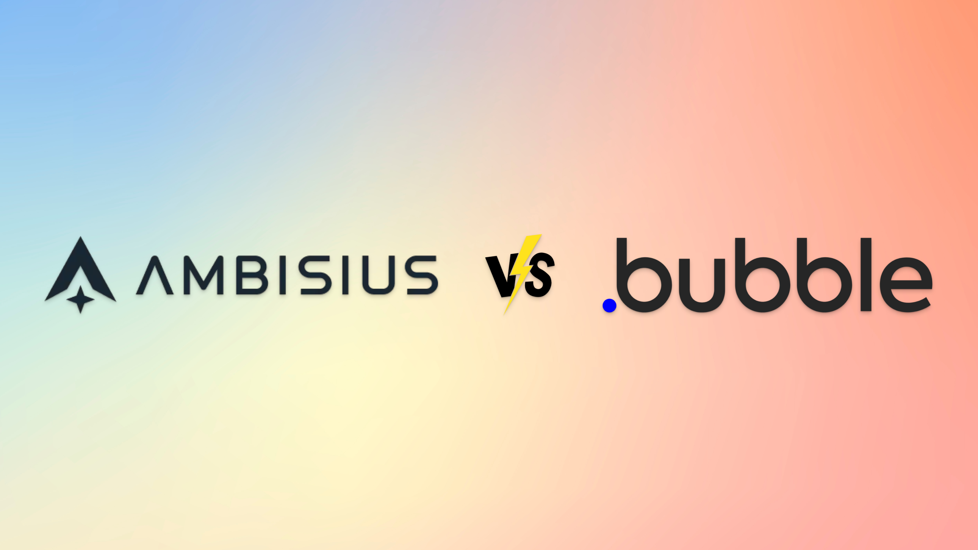 Ambisius vs Bubble comparison — logo lockup side by side