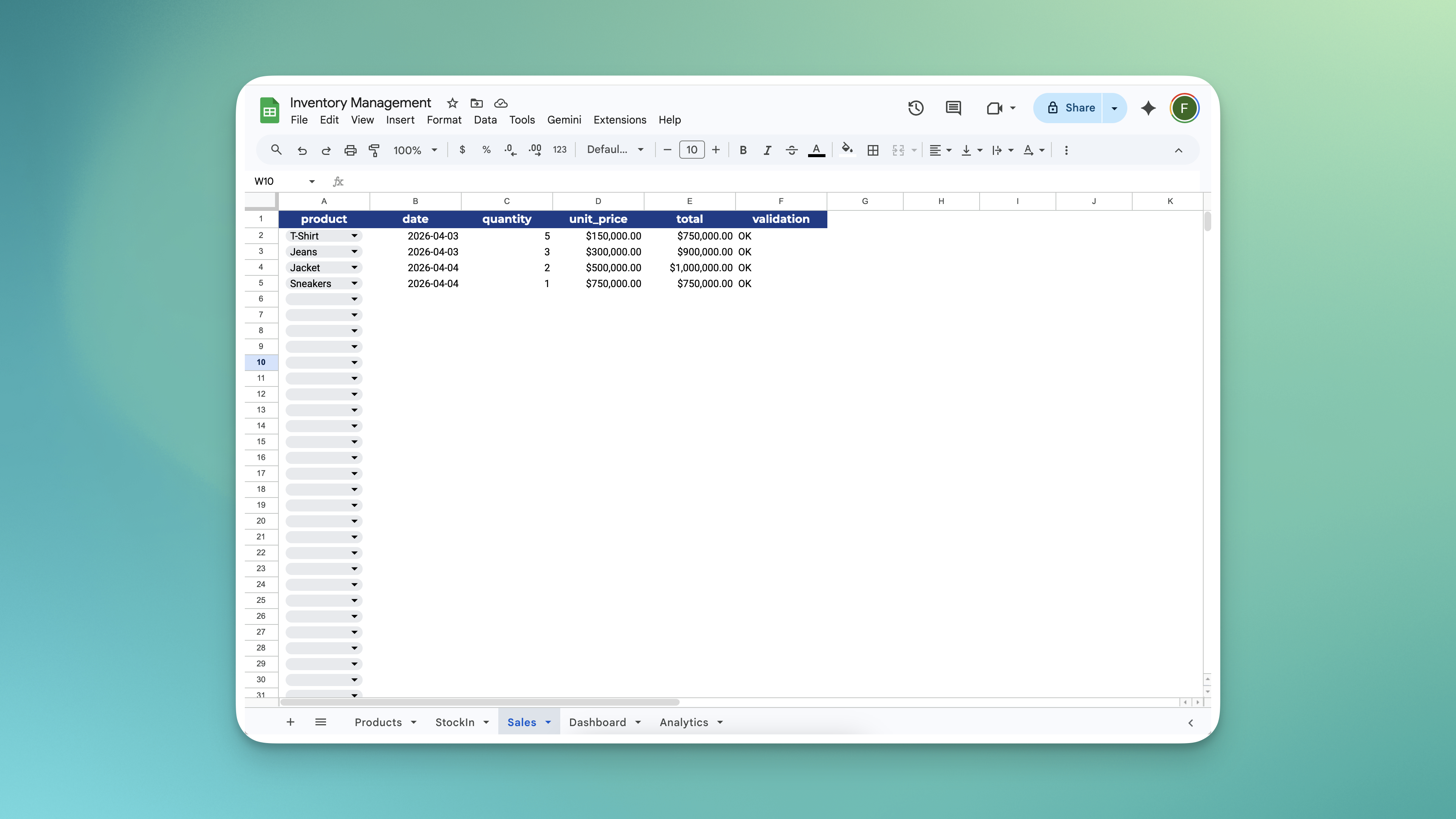 Mengelola inventaris menggunakan spreadsheet - prosesnya kacau
