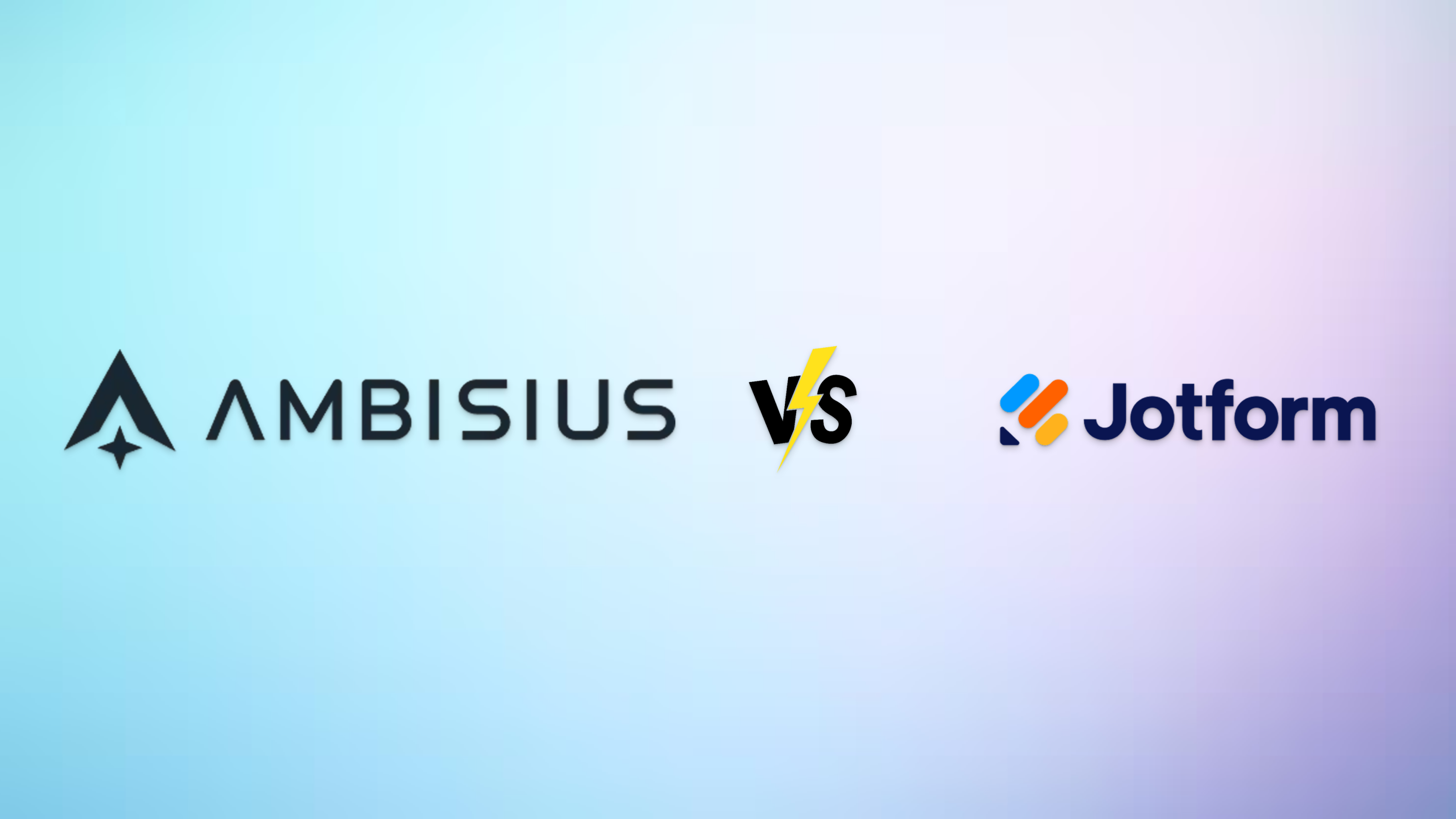 Ambisius vs Jotform comparison — logo lockup side by side